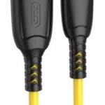 XO NB245 ΚΑΛΩΔΙΟ ΦΟΡΤΙΣΗΣ ΣΙΛΙΚΟΝΗΣ SULUO SERIES TYPE-C, 1M, ΚΙΤΡΙΝΟ