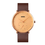 Αναλογικό ρολόι χειρός - Skmei - 9213 - Brown/Gold
