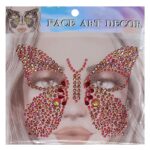 Αυτοκόλλητα Προσώπου Πεταλούδα Face Gems 17x17cm Carnavalista 232485 - 12 τεμ. - Image 2