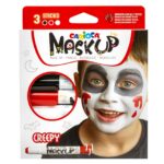 Βαφές Προσώπου 3τεμ Carioca Maskup (Κόκκινο-Άσπρο-Μαύρο)  Carnavalista 232768 - 1 τεμ.