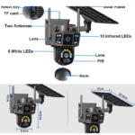 Ηλιακή κάμερα ασφαλείας IP - Dual - Solar Security Camera - V380-P38F-4G - 300075 - Image 3