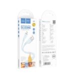 HOCO X97 CRYSTAL COLOR SILICONE CHARGING ΚΑΛΩΔΙΟ ΦΟΡΤΙΣΗΣ, LIGHTNING, ΜΠΛΕ - Image 2
