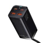 BASEUS GAN 3 PRO, 2 ΘΥΡΕΣ USB-A, 2 ΘΥΡΕΣ USB-C, 100W, ΜΑΥΡΟΣ - Image 3