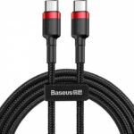 BASEUS CAFULE ΚΑΛΩΔΙΟ ΦΟΡΤΙΣΗΣ, PD 2.0 TYPE-C, 3A, 2M, ΚΟΚΚΙΝΟ, ΜΑΥΡΟ