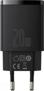 BASEUS COMPACT ΦΟΡΤΙΣΤΗΣ ΓΡΗΓΟΡΗΣ ΦΟΡΤΙΣΗΣ, 2 ΘΥΡΕΣ, 20W, ΜΑΥΡΟΣ - Image 2