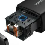 BASEUS COMPACT ΦΟΡΤΙΣΤΗΣ ΓΡΗΓΟΡΗΣ ΦΟΡΤΙΣΗΣ, 2 ΘΥΡΕΣ, 20W, ΜΑΥΡΟΣ - Image 3