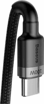 BASEUS CAFULE, ΚΑΛΩΔΙΟ ΓΡΗΓΟΡΗΣ ΦΟΡΤΙΣΗΣ, TYPE-C ΣΕ TYPE-C, 2m, 100W, ΜΑΥΡΟ - Image 2