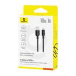 BASEUS SILKY SERIES, ΚΑΛΩΔΙΟ ΓΡΗΓΟΡΗΣ ΦΟΡΤΙΣΗΣ, TYPE-C, 1m, 100W, ΜΑΥΡΟ - Image 2