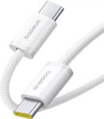 BASEUS CRYSTAL, ΚΑΛΩΔΙΟ ΓΡΗΓΟΡΗΣ ΦΟΡΤΙΣΗΣ TYPE-C ΣΕ TYPE-C, 100W, 1m, ΛΕΥΚΟ - Image 2