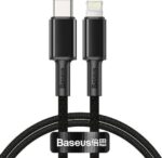 BASEUS HIGH DENSITY, ΚΑΛΩΔΙΟ ΓΡΗΓΟΡΗΣ ΦΟΡΤΙΣΗΣ, TYPE-C ΣΕ LIGHTNING, 20W, 1m, ΜΑΥΡΟ