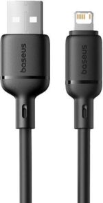 BASEUS SILKY SERIES, ΚΑΛΩΔΙΟ LIGHTNING, 2m, ΜΑΥΡΟ - Image 2