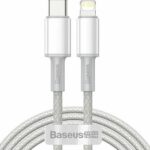 BASEUS HIGH DENSITY, ΚΑΛΩΔΙΟ ΓΡΗΓΟΡΗΣ ΦΟΡΤΙΣΗΣ, TYPE-C ΣΕ LIGHTNING, 20W, 2m, ΛΕΥΚΟ