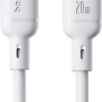 BASEUS SILKY SERIES, ΚΑΛΩΔΙΟ ΓΡΗΓΟΡΗΣ ΦΟΡΤΙΣΗΣ TYPE-C ΣΕ LIGHTNING, 20W, 2m, ΛΕΥΚΟ