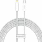 BASEUS DYNAMIC BRAIDED, ΚΑΛΩΔΙΟ ΓΡΗΓΟΡΗΣ ΦΟΡΤΙΣΗΣ, TYPE-C ΣΕ LIGHTNING, 20W, 2m, ΛΕΥΚΟ