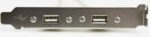 CABLEXPERT DUAL USB 2.0 RECEPTACLE ON BRACKET - Image 2