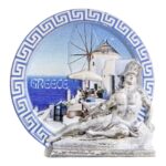 Μαγνητάκι Κεραμικό Greek Μύλος Άγαλμα 6,5x6,5cm SummerTiempo 623344 - 12 τεμ.