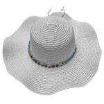 Καπέλο Ψαθόχαρτο Μπλε Πετράδια ø40cm SummerTiempo 623346 - 1 τεμ.