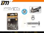 Εξάγωνη βίδα με παξιμάδι - M5x12mm+M5 - Σετ 12 πακέτα των 15 ζευγαριών - 201802 - Image 2