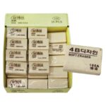 Γόμα Ορθογώνια Μπεζ 3x2x1cm JustNote 702094 - 30 τεμ.