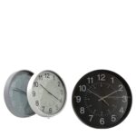 Ρολόι Τοίχου Μαύρο/Γκρι/Ασημί Πλαστικό Φ38cm Σε 3 Χρώματα - 1 τεμ.