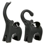 Sculpture Elephant Ceramic Black 2 Assorted 9X6X17Cm 9X6X17Cm - 1 τεμ. - Image 2