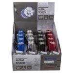 Φακός Με 9 LED Μπαταρίας Μέταλλο 8.5cm Σε 4 Χρώματα - 1 τεμ. - Image 2