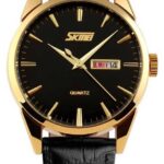 Αναλογικό ρολόι χειρός - Skmei - 9073 - Black/Gold