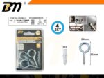 Βίδες θηλιά με βύσμα - 14+E10 - Σετ 12 πακέτα των 4 ζευγαριών - 200225 - Image 2