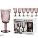 Σετ Ποτήρια Shine Pink Ροζ/Γυαλί 30cl 6Τμχ - 1 τεμ.