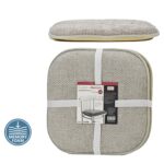 Μαξιλάρι Καρέκλας Memory Foam Ανοιχτό Γκρι 40x40cm Σετ 2Τμχ - 1 τεμ.