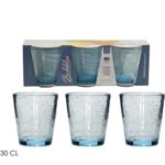 Ποτήρια Γαλάζιο/Γυαλί 30cl 3Τμχ - 1 τεμ.
