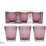 Σετ Ποτήρια Ροζ/Γυαλί 30cl 3Τμχ - 1 τεμ.