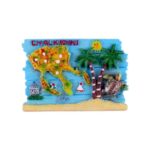 Tουριστικό μαγνητάκι Souvenir - Σετ 12pcs - Resin Magnet - Chalkidiki - 678076