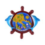 Tουριστικό μαγνητάκι Souvenir - Σετ 12pcs - Resin Magnet - Chalkidiki - 678083