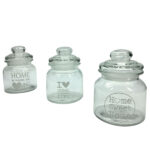 Βαζάκι γυάλινο με σχέδιο love home 650ml [70602942] - 2 τεμ.