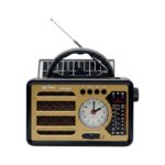 Επαναφορτιζόμενο ραδιόφωνο Retro με ηλιακό πάνελ - PX-767BTS - 707672 - Gold