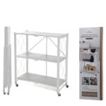 Ράφι Πτυσσόμενο Με Ρόδες Λευκό Μέταλλο 71x36x87cm - 1 τεμ.