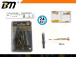 Βίδες με βύσματα - 4×25mm - E6 - Σετ 12 πακέτα των 24 ζευγαριών - 200676 - Image 2