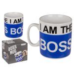 Κούπα 'I AM THE BOSS' 1lt Λευκό/Μπλε Κεραμικό 13x11cm - 1 τεμ.