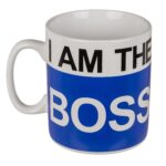 Κούπα 'I AM THE BOSS' 1lt Λευκό/Μπλε Κεραμικό 13x11cm - 1 τεμ. - Image 4