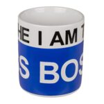 Κούπα 'I AM THE BOSS' 1lt Λευκό/Μπλε Κεραμικό 13x11cm - 1 τεμ. - Image 5
