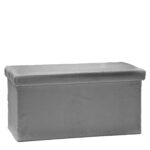 Πουφ Αναδιπλούμενο Γκρι Velure 76x38cm - 1 τεμ.