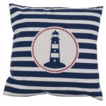 Διακοσμητικό Μαξιλάρι Φάρος Με Φερμουάρ Μπλε/Λευκό 64% Polyester/19% Βαμβάκι/17% Βισκόζη 40x40cm 1Τμχ - 1 τεμ. - Image 2