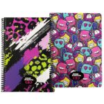 Τετράδιο Σπιραλ 2 Θεμάτων, 70φύλλων no Fear Fluo Prints- Music 17x25cm Gim 348-31402 - 10 τεμ.