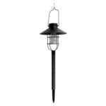 Φανάρι Κήπου LED Ηλιακό Μαύρο 21.8x21.8x64cm GRUNDIG - 1 τεμ.