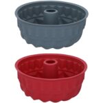 Φόρμα Κέικ Bundt Σιλικόνη 24x24x10.5cm ALPINA Σε 2 Χρώματα - 1 τεμ.