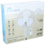 Ορθοστάτης Ανεμιστήρας Λευκό 230V 40cm 40W Με Τηλεχειριστήριο LIFETIME AIR - 1 τεμ. - Image 6