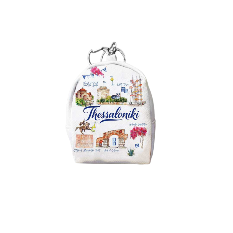 871784-Photoroom Πορτοφόλι Souvenir μπρελόκ mini - Σετ 10pcs - PVC - Thessaloniki - 7*9*4.5cm - 871784 - Image 1