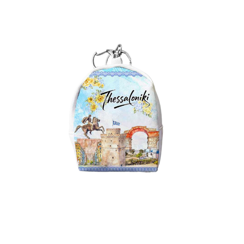 871787-Photoroom Πορτοφόλι Souvenir μπρελόκ mini - Σετ 10pcs - PVC - Thessaloniki - 7*9*4.5cm - 871787 - Image 1