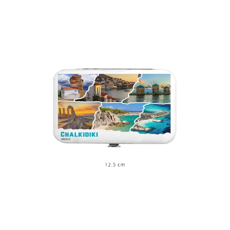 871861-Photoroom Σετ 12Χ - Κασετίνα περιποιήσης νυχιών σε θήκη Souvenir - Chalkidiki - 871861 - Image 1
